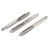 uxcell ハンドプラグタップ M6x1mm 高速度鋼 5.5mmシャンク径 3個入り