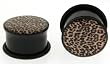 Acrylic Leopard Logo Plugs 1/2 Inch - Sold as a Pair