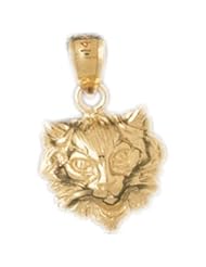 Dazzlers Solid 14 karats Gold Cat Head Charm Pendant available in three colors from jewelsberry (weights: 1.5 grams only)