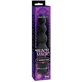 Doc Johnson Black Magic 7" Ribbed Vibe: Health &amp; Personal Care