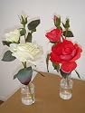 12.5" Rose in Glass Vase