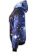 Erlking Women Print Blue Galaxy Hoody Pullover Sweatshirt