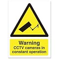 Stewart Superior Caution CCTV Camera Sign Self Adhesive Vinyl 150x200mm Ref WO143SAV