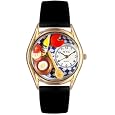 Cheap Deals on Whimsical Watches Women's C0310001 Classic Gold Gourmet Black Leather And Goldtone Watch