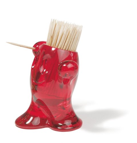 Koziol PIC'NIX 3014536 Red Toothprick Holder, 2,56X3,15X3,86-Inch