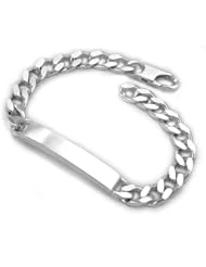 Schmuck-Juweliere ID bracelet,heavy curb chain, silver 925 21cm