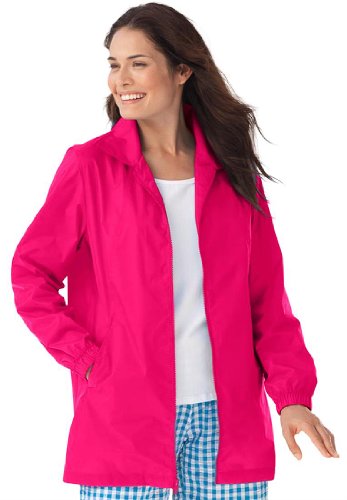 Women's Plus Size Nylon Jacket, zip front style
