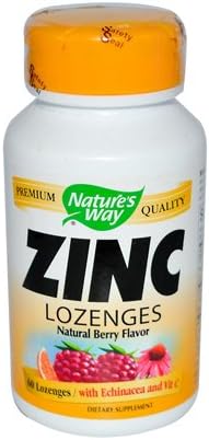 New - Nature's Way Zinc Lozenges Natural Berry - 60 Capsules