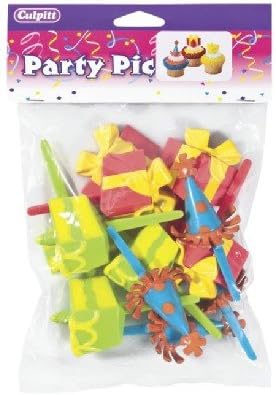 DecoPac Birthday Assortment DecoPic Cupcake Picks (12 Count)