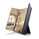 LED化粧鏡 化粧鏡 折り畳む鏡 八つのLEDライト 化粧用品