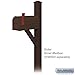 Salsbury Industries 4825BRZ In-Ground Mounted Post Modern Decorative Mailbox, Bronze