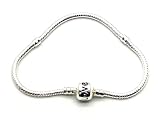 Nambeads Silver plated Charm Bracelet in various sizes for Pandora style beads and charms Will fit Troll and all 5mm beads and charms. We sell Murano Glass beads, Dangle Charms, Clip stops, Rhinestones,Enamels,dangles in singles and Bulk packs.
