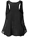 Doublju Womens Womens Shirring Botton Tank Top Style Blouse