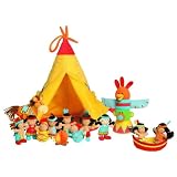 Lilliputiens. Wigwam and the 10 Indians.