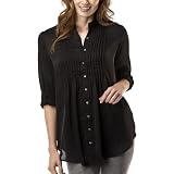 Mossimo® Black: Women's Pintuck Tunic - Black