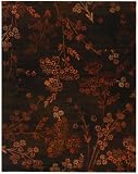 Safavieh SOH511A Soho Collection 6-Feet Handmade New Zealand Wool Round Area Rug, Brown