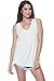 Alexander + David Womens Casual Loose Knit V-Neck Tank Top with Uneven Hem Hi-Lo Bottom
