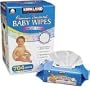 Premium Unscented Kirkland Baby Wipes -6 Resealable Packs of 100 (600 Total Wipes)