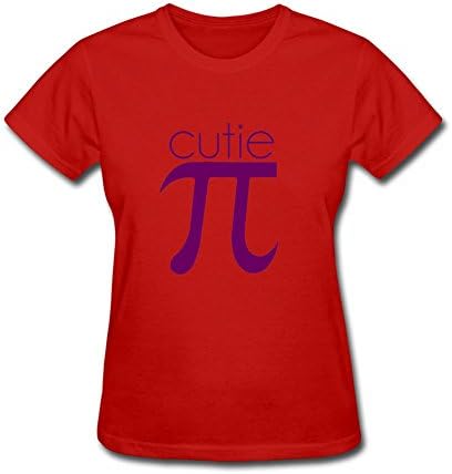 JarLovs Women's Cute Cutie Pie Pi Fun T-Shirt Red XL