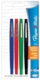 Paper Mate Flair Point-Guard Pens, Porous Point, Assorted Ink, 4 Pens (8404452Pp)