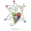 Star, Heart & Chai Pin from the Artazia Collection #454 JP