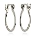 Rhodium Plated Sterling Silver Hoop Earrings image 2
