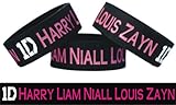 Harry Liam Niall Louis Zayn One Direction Wristband In Black