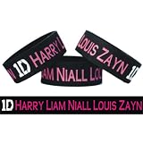 HarryLiamNiallLouisZaynOneDirectionWristbandInBlack