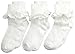 Jefferies Socks Girl's Misty Ruffle Turn Cuff Socks 3 Pair Pack