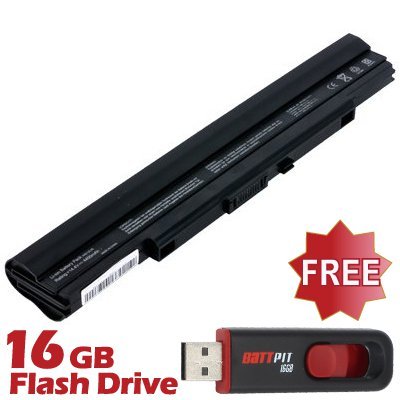 Battpit� Laptop / Notebook Battery Replacement for Asus UL80Jt (4400mAh / 63Wh) with Able 16GB Battpit� USB Flash Drive