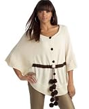 Apple Bottoms - Apple Bottoms Knit Poncho Top with Tassels