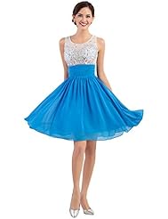 Strapless Beaded Lace-Up Sleeveless Acrylic/Chiffon/Satin Short Bridesmaid Dress/Mini Dress 