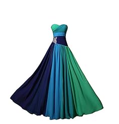 Strapless Chiffon Lace-Up  Evening Dress/Bridesmaid Dress/Prom Dress/Party Dress/Wedding Dress  With Rhinestones