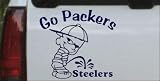 Go Packers Pee On Steelers Car Window Wall Laptop Decal Sticker -- Navy 20in X 22.0in