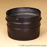 Review Copperfield  / Copperfield 69690 6 Inch Dura-Vent , Adaptor, Snap-Lock, Black, Connects To Single-wall Stovepipe