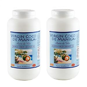 Organic 100% Virgin Coconut Oil Nutritional Supplement for Natural Appetite Suppressant Without Liver Strain : Transfat - Free : LOT OF 2 x 32 oz (948 ml) NO UNPROVEN EXOTIC SUBSTANCES, Non-capsule, Non-pill, Non-powder, Liquid Fast by Manila Coco