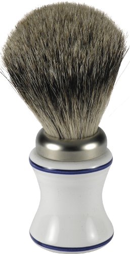 Swissco Badger Shave Brush, Ceramic Handle, 3.9-Ounce Box
