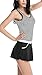 MiYang Women's One Piece Stripes Skirted Slim Swimsuit Bathing Swimwear, Black, L
