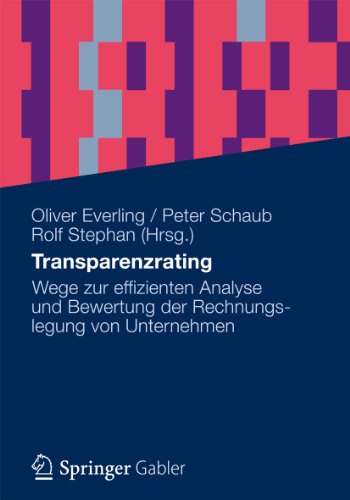Transparenzrating: Wege zur effizienten Analyse und Bewertung der Rechnungslegung von Unternehmen (German Edition)