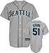 Ichiro Suzuki Jersey: Adult 2010 Majestic Road Grey Replica #51 Seattle Mariners Jersey