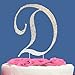 Fully Covered in Crystal Monogram Wedding Cake Topper Letter - Letter D