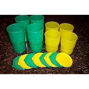 Tupperware TableTop 12 oz and 8 oz Tumbler set of 8 by