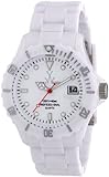 ToyWatch Fluo Time Only Watch FL01WH All White Unisex Plasteramic Plastic Ceramic Date Display Rotating Bezel
