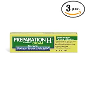 Preparation H Cream Maximum Strength, 0.9-Ounce Boxes (Pack Of 3)