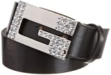 Guess Womens 1 1/4 inch Rhinestone G Buckle Belt