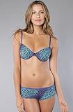 *Intimates Boutique The Cheetah Bra Set in Blue,Intimates for Women
