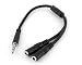 StarTech.com MUYHSMFF 3.5mm 4-Pin to 2x 3-Pin 3.5mm Headset Splitter Adapter - M/F