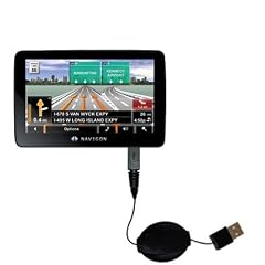 Einziehbares USB Kabel f�r Navigon 7200T mit Hot Sync und aufladen Einsatzm�glichkeiten - von Gomadic mit TipExchange Technology