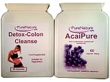 PURE BRAZILIAN ACAI BERRY 4200mg HIGH STRENGTH FAT BURNERS, WEIGHT LOSS, DIET SLIMMING PILLS + COLON CLEANSE - DETOX COMBO