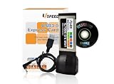 Uspeed USB 3.0 2-Port ExpressCard Adapter 34/54mm Express Card with Power Adapter Cable